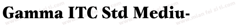 Gamma ITC Std Mediu字体转换